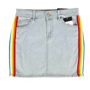Almost Famous Rainbow Jean Skirt 5